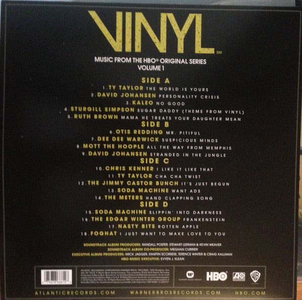 Image of Back Cover of 0426247E: 2xLP - VARIOUS, Vinyl - Music From the HBO Original Series Volume 1 (Atlantic; 7567-86661-4, Europe 2016, Gatefold, Insert, No CD) In opened shrinkwrap  VG+/VG+