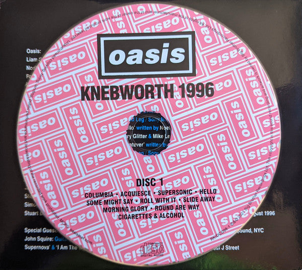 Image of Label Cover of 2xCD - VG+/VG+ - OASIS, Knebworth 1996 (Big Brother; RKIDCD98, UK, Europe & US 2021, Double Gatefold, Booklet), ,  - 2536442E