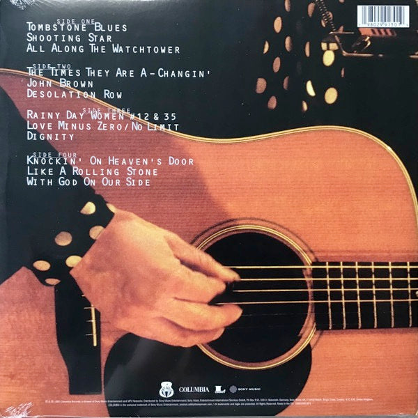 Image of Back Cover of 2xLP - NEW/NEW - BOB DYLAN, MTV Unplugged (CMG; 19802991301, US 2026 Reissue), , Tracklist:Side A    Tombstone Blues    Shooting Star    All Along the WatchtowerSide B    The Times They Are A-Changin'    John Brown    Desolation RowSide C    Rainy Day Women #12 & 35    Love Minus Zero / No Limit    DignitySide D    Knockin' on Heaven's Door    Like a Rolling Stone    With God On Our Side - 0856082S
