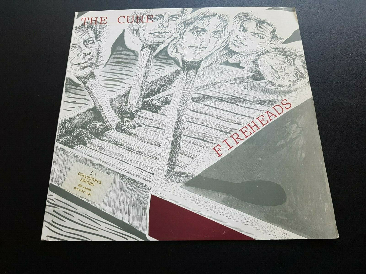 Image of Front Cover of 0426338E: LP - THE CURE, Fireheads (Rock Records; RR-14-CU,  1987, Unofficial. Limited Edition of 200.) A few light marks on the vinyl, nothing serious.   VG/VG