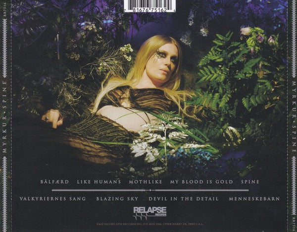 Image of Back Cover of CD - VG+/VG+ - MYRKUR, Spine (Relapse Records; RR7516, US 2023, Jewel Case), ,  - 0516004C
