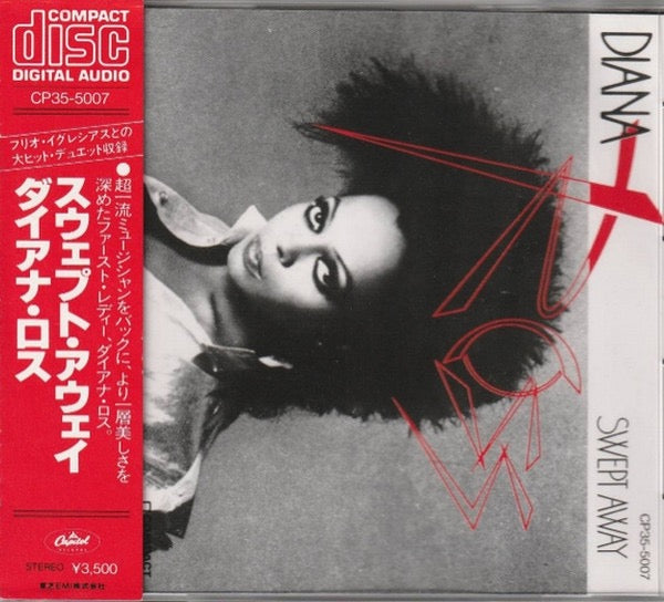 Image of Front Cover of 0516061C: CD - DIANA ROSS, Swept Away (Capitol Records; CP35-5007, Japan 1984, Jewel Case, No Obi)   VG/VG