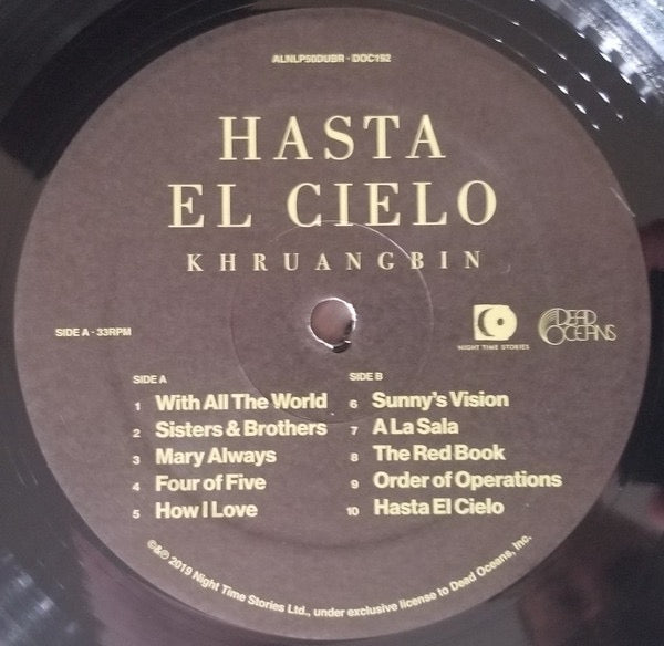 Image of Label Cover of 0516039C: LP - KHRUANGBIN, Hasta El Cielo (Night Time Stories; ALNLP50DUBR, US 2019, Inner, With 7") Still In Opened Shrinkwrap With Hype Sticker. Different Run-outs on 7". VO766263 CM  EX/VG+