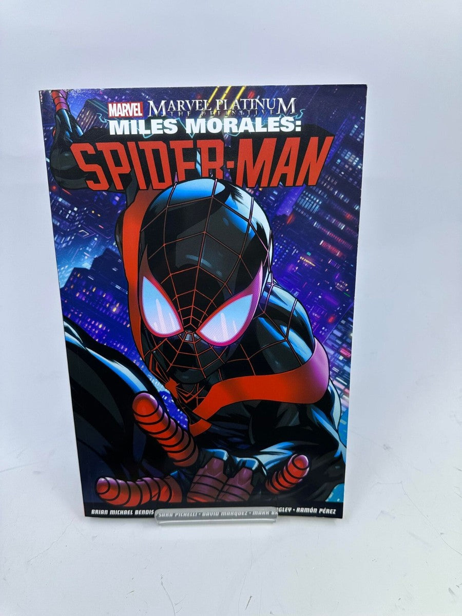 Image of Front Cover of 0556021S: Book - BRIAN MICHAEL BENDIS, Marvel Platinum: The Definitive Miles Morales: Spider-Man (Marvel; ,  2023) Strong VG+  VG+/VG+