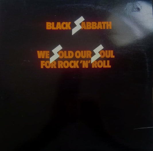 Image of Front Cover of 0546025S: 2xLP - BLACK SABBATH, We Sold Our Soul For Rock 'N' Roll (NEMS; NELD 101, UK 1975, Gatefold, Glued-in Booklet) Strong VG, a few haorlines only, ring wear  VG/VG