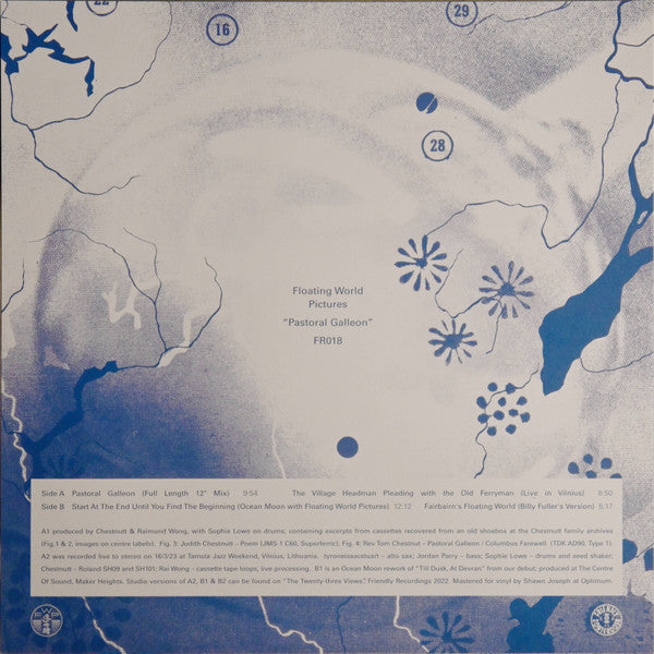 Image of Back Cover of 0426299E: 12" - FLOATING WORLD PICTURES, Pastoral Galleon (Friendly Recordings; FR018, UK 2024, Fold Over Sleeve, Limited Edition of 250)   VG+/EX