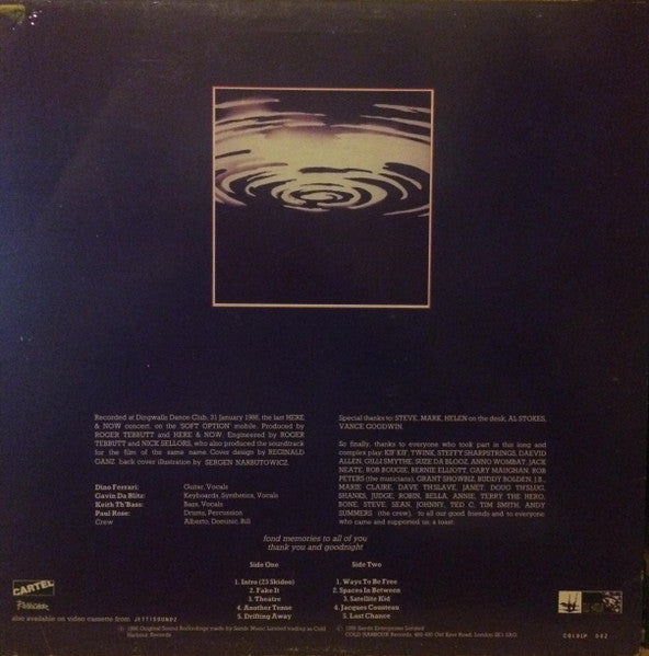 Image of Back Cover of LP - G+/G+ - HERE AND NOW, Been and Gone (Cold Harbour Records; COLDLP 002, UK 1986), ,  - 0526148E
