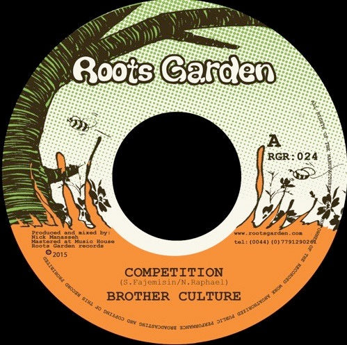 Image of Front Cover of 0516167C: 7" - BROTHER CULTURE, Competition (Roots Garden; RGR:024, UK 2015)   /VG+