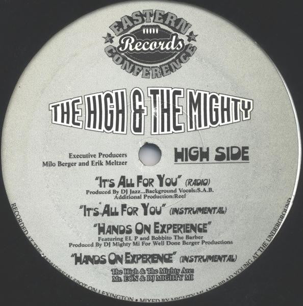 Image of Label Cover of 0526133E: 12" - THE HIGH & THE MIGHTY, It's All For You / Hands On Experience / Cranial Lumps (Eastern Conference; EC-001, US 1996) Some marks on vinyl but don't affect paly  /VG
