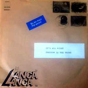 Image of Front Cover of 7" - EX/EX - LANGA LANGA, It's All Right / Freedom Is The Thing (Sweat Records; VR 10608, Netherlands 1980, Picture Sleeve), ,  - 1056247S