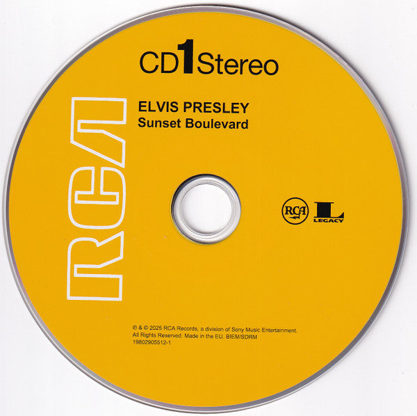 Image of Label Cover of 0556056S: 5xCD - ELVIS PRESLEY, Sunset Boulevard (RCA; 19802905512, Europe 2025) SEALED  VG+/VG+