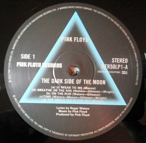 Image of Label Cover of LP - VG+/EX - PINK FLOYD, The Dark Side Of The Moon (Pink Floyd Records; PFR50LP1, Europe 2023 Reissue, Gatefold, No Hype Stickered Plastic Outer, No Posters, No Stickers, 180 Gram Vinyl, 50th Anniversary), ,  - 3526252E