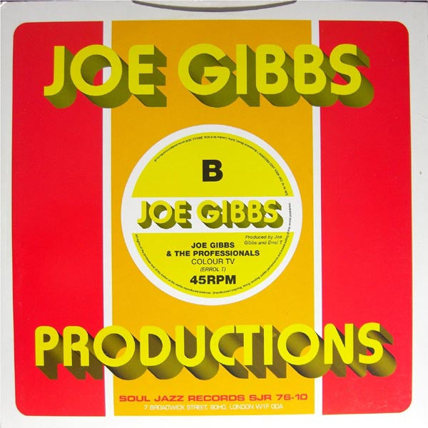 Image of Back Cover of 0516410C: 10" - JOE TEX (2) & U BLACK / JOE GIBBS & THE PROFESSIONALS, Standardization / Colour TV (Soul Jazz Records; SJR 076-10, UK 2003, Company Sleeve)   VG+/VG+
