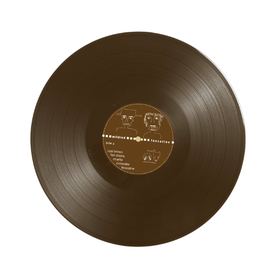 Image of Label Cover of LP - NEW/NEW - MILDRED, Fenceline (Memorials of Distinction / Dog Day Records; MODD03LPX, UK 2026, Signed and Numbered Poster, Postcard, Origami Van, Maze and Horoscope Embedded, Brown Vinyl Limited Edition of 250. Dinked Edition No 393), ,  - 9051010E