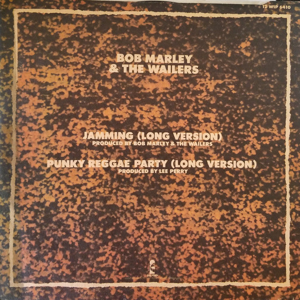 Image of Back Cover of LP - VG+/G+ - BOB MARLEY & THE WAILERS, Jamming / Punky Reggae Party (Island Records; 12 WIP 6410, UK 1977, Textured Sleeve), Lots of light marks, plays fine. Nice sleeve.,  - 2316138C