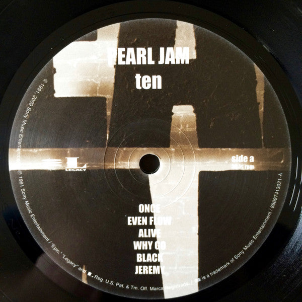 Image of Label Cover of 0546271S: 2xLP - PEARL JAM, Ten (Epic; 88697413021, Europe 2009, Gatefold, Insert, Gatefold, 180gr, MPO Pressing)   VG+/VG+