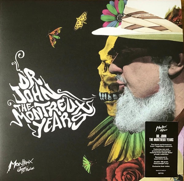 Image of Front Cover of 0526417E: 2xLP - DR. JOHN, The Montreux Years (Montreux Jazz Festival; BMGCAT580DLP, Worldwide 2023, Gatefold, 2 Inners) Mottling, paper scuffs, large corner crease. Seam splits to inners. Small tear on spine, corner bumps, creasing.  VG/VG