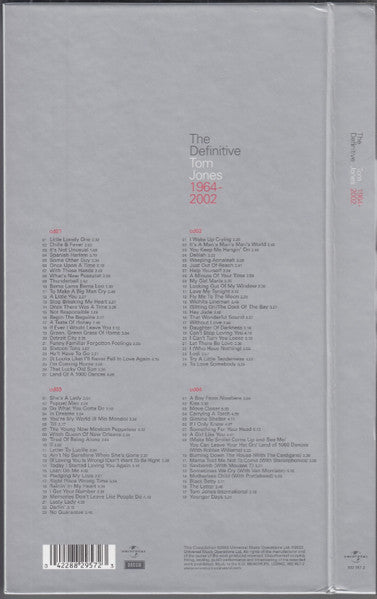 Image of Back Cover of 4xCD - EX/EX - TOM JONES, The Definitive Tom Jones 1964-2002 (Universal; 882 957-2, UK 2003), ,  - 0556169S