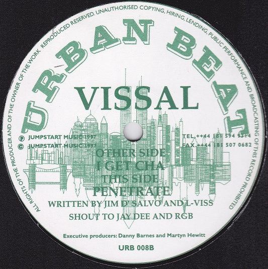 Image of Front Cover of 12" - /VG - VISSAL, I Get 'Cha / Penetrate (Urban Beat; URB 008, UK 1997), ,  - 3546260S