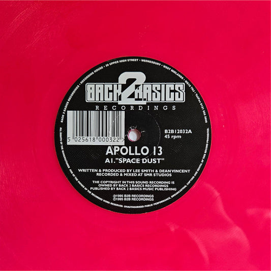 Image of Front Cover of 0526470E: 12" - APOLLO 13, Space Dust / Wobble (Back 2 Basics ; B2B12032, UK 1995, Red Vinyl) A fair few marks but plays fine, with occasional light crackle  /G+