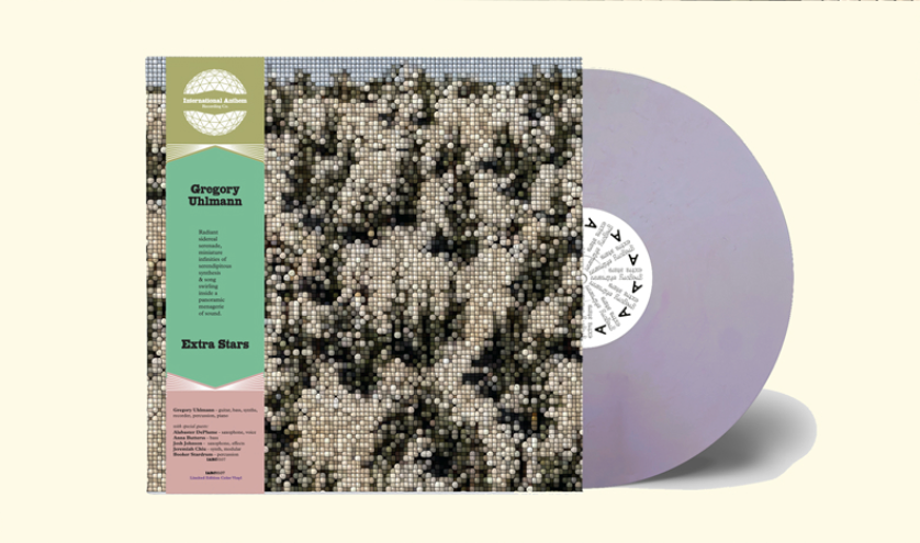Image of Back Cover of 9062619C: 12" - GREGORY UHLMANN, Extra Stars (International Anthem; IARC107LPI, Europe 2026, Limited Edition Star Dust Colour Vinyl)   NEW/NEW