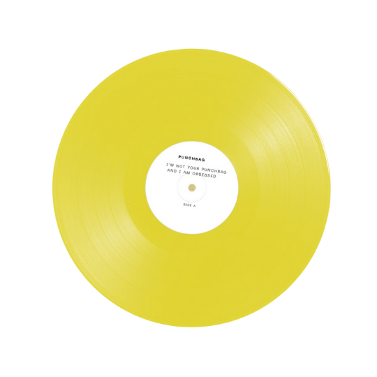 Image of Back Cover of LP - NEW/NEW - PUNCHBAG, I Am Obsessed / I Am Not Your Punchbag - Dinked Edition (Mute; NERD07 , UK 2026, Signed and Numbered A5 Dinked Insert, Temporary Tattoo, Transparent Yellow Vinyl Numbered Limited Edition of 400, Dinked Early Doors Edition ED07), ,  - 1536240E