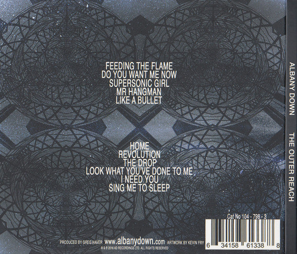 Image of Back Cover of 0636051E: CD - ALBANY DOWN, The Outer Reach (AD Recordings; 104-798-3, UK 2016, Digipak)   VG+/VG+