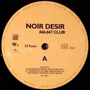 Image of Label Cover of 2xLP - VG/VG - NOIR D SIR, 666.667 Club (Barclay; 530 921-2, France 2014 Reissue, 180 Gram Vinyl), Scuffs, edge wear,  - 0646072S
