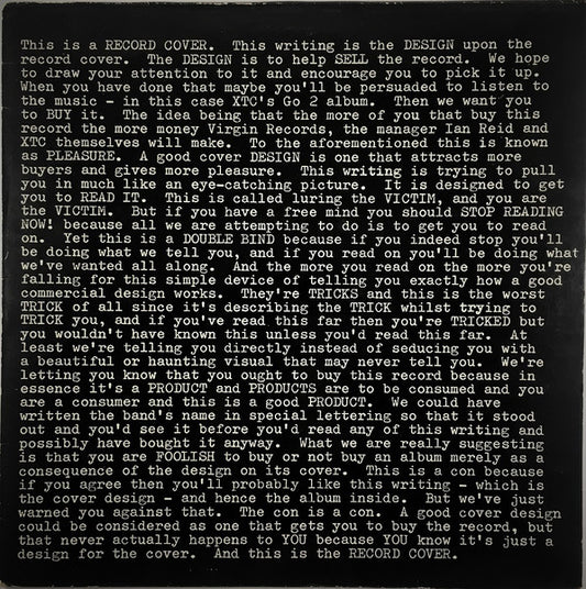 Image of Front Cover of 0616079C: LP - XTC, Go 2 (Virgin; OVED 61, UK 1984 Reissue) Strong VG, Edge wear to sleeve.        VG/VG