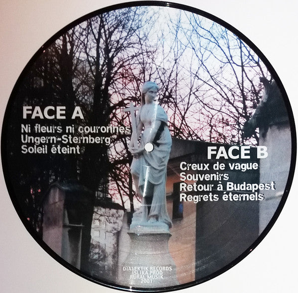 Image of Back Cover of 0526348E: 10" LP - PARIS VIOLENCE, Ni Fleurs Ni Couronnes (Rural Muzik; RM10-01, France 2001, Clear Plastic Sleeve, Insert, Picture Disc)   VG+/VG+