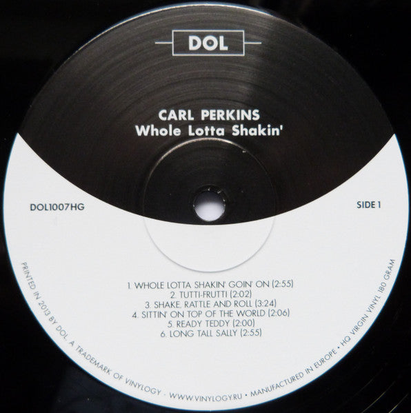 Image of Label Cover of LP - VG+/VG+ - CARL PERKINS, Whole Lotta Shakin' (DOL; DOL1007HG, Europe 2013 Reissue, Gatefold, 180 Gram Vinyl), ,  - 0646086S