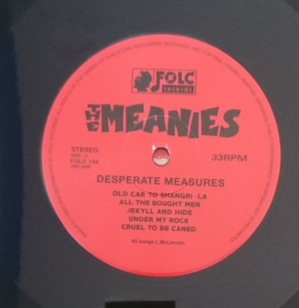 Image of Label Cover of LP - VG+/VG+ - THE MEANIES, Desperate Measures (Folc Records; FOLC 134, Europe 2020, Inner), ,  - 0646155S