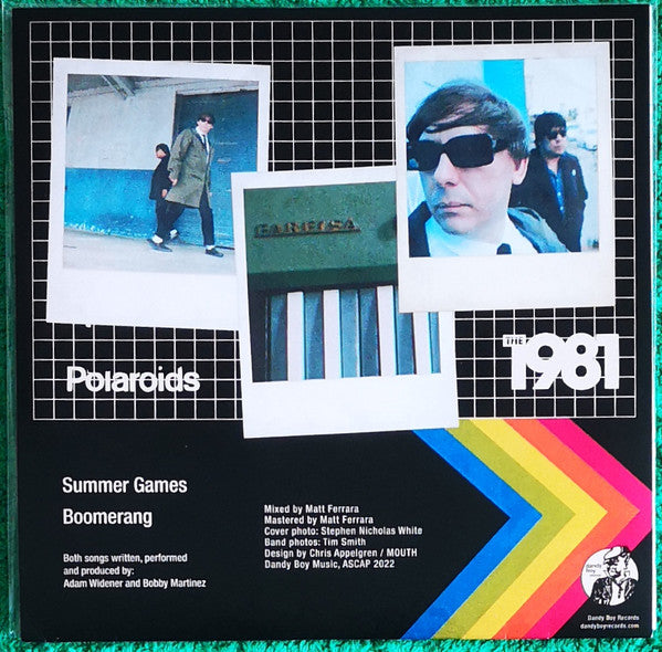 Image of Back Cover of 7" - EX/EX - THE 1981, Polaroids (Dandy Boy Records; DBR-021, US 2022, Fold Over Sleeve, Lathe Cut, Limited Edition of 20, Blue Vinyl), ,  - 0526453E