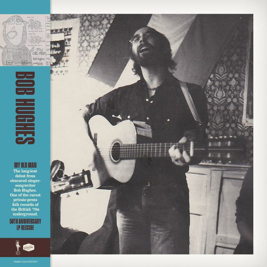 Image of Front Cover of LP -  - BOB HUGHES, My Old Man (Puddlebrook Records; AX010LP, UK 2026, Inner), , Privately issued in the UK in 1976 and recorded in a single twelve-hour session at Spaceward Studios, Bob Hughes   My Old Man  is one of the lost treasures of British folk s DIY underground. Marking its 50th anniversary in 2026, the album captures this poet, singer-songwriter, and behavioural scholar at his creative peak - delivering intimate, melancholic folk and folk-rock songs that tackle social confl