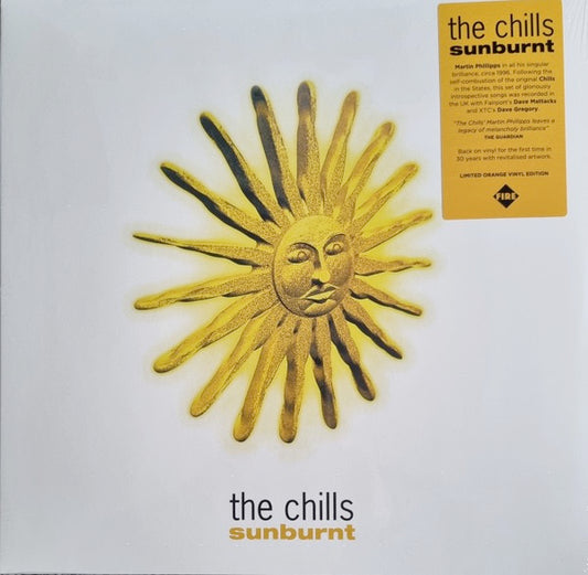 Image of Front Cover of LP - NEW/NEW - THE CHILLS, Sunburnt (Fire Records; FIRELP822, UK 2026, Orange Vinyl), , 1000 copies on Orange vinyl. The late, great Martin Phillipps circa 1996. Following the self-combustion of the original Chills in the States, a set of gloriously introspective songs recorded in the UK with Fairport s Dave Mattacks and XTC s Dave Gregory when the new line-up were turned away at Heathrow. A Phillipps solo album by default, that led to a hiatus before The Chills  glorious return in 2