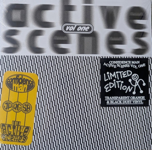 Image of Front Cover of 12  - NEW/NEW - CONFIDENCE MAN, Active Scenes Vol. One (Chaos/Polydor; 8833833, UK 2026, Orange and Black Dust Vinyl), , A four-to-the-floor evolution of the Confidence Man universe, inspired by their cult club night series of the same name. Club-focused EP adopting the name of their raucous club night. Available on limited edition orange and black dust vinyl. - 1536107E