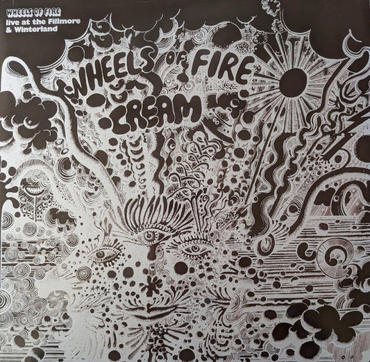 Image of Front Cover of 3xLP - NEW/NEW - CREAM, Wheels Of Fire: Live At The Fillmore & Winterland (UMR/Polydor; 8837625, UK 2026, Remastered), , Special 3LP Expanded Edition of Cream s third album,  Wheels of Fire , features the original 4 tracks released as  Wheels of Fire: Live at the Fillmore , as well as 8 additional tracks performed at the March 1968 concerts. Seven of the additional tracks were issued on  Live Cream  in 1970 and  Live Cream Volume 2  in 1972. "We're Going Wrong" has never been offic