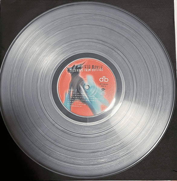 Image of Back Cover of LP - NEW/NEW - DAVID BOWIE, Excerpts from Outside (Parlophone; 5021732943996, UK 2026, Clear Vinyl), , Originally released as a 13 track cutdown of Bowie s 20th studio album  The Outside , this exclusive clear vinyl version features the remastered audio for the first time, and cut to half-speed at AIR studios, London - 1536188E
