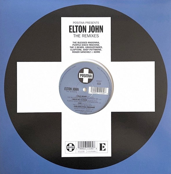 Image of Front Cover of LP - NEW/NEW - ELTON JOHN, Positiva Presents: Elton John - The Remixes (Positiva/EMI; , UK 2026, Limited Edition, Glow In The Dark Vinyl), , Limited-edition  glow in the dark  1LP curated by Elton John, released through the iconic dance label Positiva Records, this unique collection highlights Elton s remarkable remix archive. Including mixes by The Blessed Madonna, Purple Disco Machine, The 2 Bears, Claptone, Roger Sanchez and KDME. Pressed on 180g vinyl, housed in the signature Pos