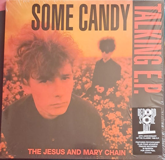 Image of Front Cover of 12  - NEW/NEW - THE JESUS AND MARY CHAIN, Some Candy Talking (40th Anniversary) (Warner Music UK; 5021732842688, UK 2026, Red Vinyl ), , 40th Anniversary of the classic and controversial 1986 EP from Jim and William Reid, it also features the title track to Psychocandy, plus four acoustic radio sessions - 1556441S
