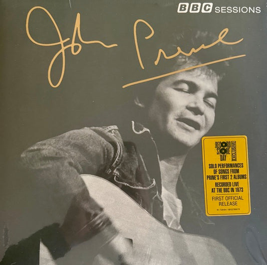 Image of Front Cover of LP - NEW/NEW - JOHN PRINE, BBC Sessions (Rhino; 0081227806170, UK 2026), , John Prine recorded live for BBC radio. Featuring solo performances of songs from his first two albums. First official release. 1-LP 140g black vinyl - 1536176E