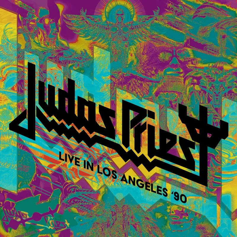 Image of Front Cover of LP - NEW/NEW - JUDAS PRIEST, Live In Los Angeles 90 (Commercial Group; 19802912461, UK 2026, Transparent Purple Vinyl), , Transparent Purple LP Vinyl. Previously only available on CD as part of the 50 Heavy Metal Years Of Music boxset, this transparent purple vinyl edition captures Judas Priest's performance at the Foundations Forum, Los Angeles on 13th September 1990 on their Painkiller tour. - 1816282C