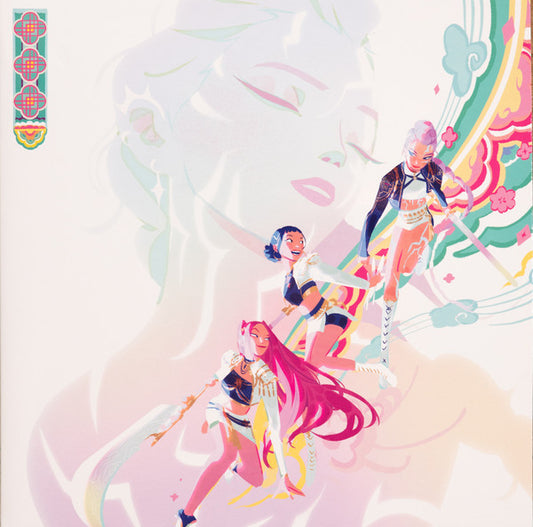 Image of Front Cover of LP - NEW/NEW - KPOP DEMON HUNTERS CAST, HUNTR/X, SAJA BOYS, KPop Demon Hunters (Soundtrack from the Netflix Film) - HUNTR/X Edition (Record Store Day Exclusive) (Republic; 5713440, UK 2026, Gatefold, fold-out poster, Special effect vinyl, sticker sheet, and 3 snapshot cards), , 1 LP special effect vinyl featuring original art cover by official KPop Demon Hunters vis dev artist, Marion Bordeyne. Includes fold-out poster, sticker sheet, and 3 snapshot cards (3 of 12 versions). Record S