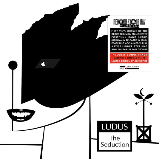 Image of Front Cover of 2xLP - NEW/NEW - LUDUS, The Seduction (LANTERN REC.; LANR065, UK 2026, Gatefold), , Reissued for the first time on vinyl, the debut album of the post punk mancunian band Ludus (originally released in 1981), guided by the famous visual artist, performance artist and musician Linder Sterling. With one extra track! Gatefold double vinyl! - 1656104S
