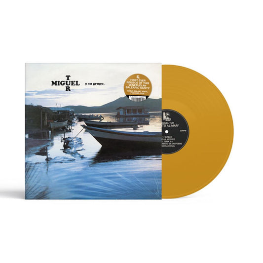 Image of Front Cover of LP -  - MIGUEL TUR, Junto Al Mar (Deluxe Edition) (Deja Vu Kid; DVKLP04, UK 2026 Reissue, Remastered, Galaxy Gold Vinyl), , A Balearic holy grail reborn   Miguel Tur s Junto Al Mar captures Mediterranean sunshine through a lens of synth-pop, jazz, and gentle soul. Originally released in Venezuela in 1981, it s become a favourite among collectors of breezy, coastal grooves but selling for over  150 for an original. For Record Store Day 2026, Deja Vu Kid presents a Deluxe Edition, Rema