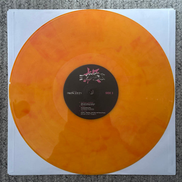 Image of Label Cover of 2xLP - NEW/NEW - RZA, VARIOUS ARTISTS, The Man with the Iron Fists (Original Motion Picture Soundtrack) (36 Chambers; RN1087, UK 2026, Audiophile grade, Collectors quality Vinyl, Orange and red Vinyl), , Limited edition-audiophile grade, collectors  quality Double LP Set, packaged in a 1 of 1  album cover variant   A RZA-crafted epic of sound, story, and Shaolin soul.  Forged at the crossroads of cinema and hip-hop mythology, The Man with the Iron Fists: Original Motion Pictur