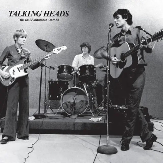 Image of Front Cover of 2xLP - NEW/NEW - TALKING HEADS, The CBS / Columbia Demos (Rhino; , UK 2026), , First official vinyl release of the demo sessions recorded by the original three-piece lineup of Talking Heads (Tina Weymouth, David Byrne and Chris Frantz) for CBS/Columbia in 1975. Featuring 15 tracks across 2LPs cut at 45rpm by Joe Nino-Hernes at Sterling Sound. Includes demos of "Psycho Killer", " Love --> Building On Fire", "Warning Sign" and more. - 1816234C