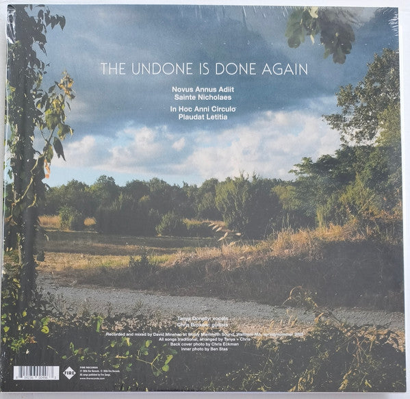 Image of Back Cover of 12" EP - EX/EX - TANYA DONNELLY & CHRIS BROKAW, The Undone Is Done Again (Fire Records; FIRELP824, UK 2026, Picture Sleeve, Yellow Vinyl, Record Store Day 2026 Release), Opened Instore, Still In Stickered Shrinkwrap,  - 2726162E