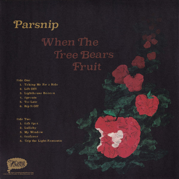 Image of Back Cover of LP - VG+/VG+ - PARSNIP, When The Tree Bears Fruit (Trouble In Mind; TIM149, US 2019, Inner, Green Neon Vinyl), ,  - 0646173S