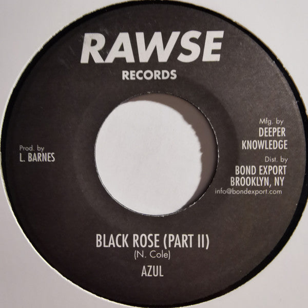 Image of Front Cover of 7" - /VG+ - AZUL, Black Rose (Rawse Records; none, US 2014 Reissue), ,  - 0616297C